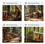Ultimate Retro Summer Camp Background Bundle