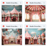 Ultimate Studio Circus Background Bundle