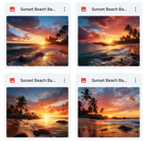 Ultimate Sunset Beach Background Bundle