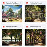 Ultimate Patriotic Park Background Bundle