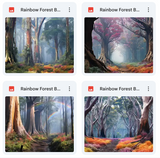 Ultimate Rainbow Forest Background Bundle