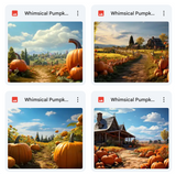 Ultimate Whimsical Pumpkin Patch Background Bundle