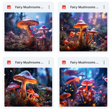 Ultimate Fairy Mushroom Background Bundle