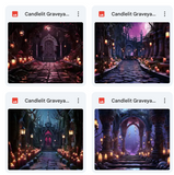 Ultimate Candlelit Graveyard Background Bundle