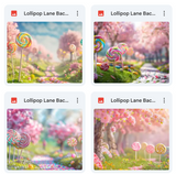 Lollipop Lane Background & Subject Asset Pack