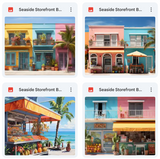 Ultimate Seaside Storefront Background Bundle