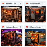 Ultimate Halloween Camper Background Bundle