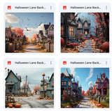 Ultimate Halloween Lane Background Bundle