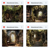 Ultimate Abandoned Library Background Bundle