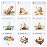 Illustrated Summer Whimsy Asset Pack