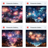 Ultimate Fireworks Celebration Background Bundle