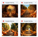 Ultimate Pumpkin Path Background Bundle