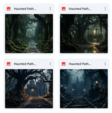 Ultimate Haunted Path Background Bundle