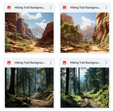 Ultimate Hiking Trails Background Bundle