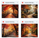 Ultimate Autumn Path Background Bundle