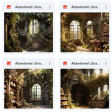 Ultimate Abandoned Library Background Bundle