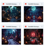 Ultimate Candlelit Graveyard Background Bundle