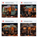 Ultimate Halloween Camper Background Bundle