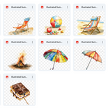 Illustrated Summer Whimsy Asset Pack