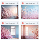 Ultimate Pastel Plumes Background Bundle