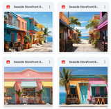 Ultimate Seaside Storefront Background Bundle