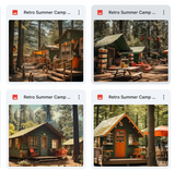 Ultimate Retro Summer Camp Background Bundle