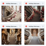 Ultimate Holiday Staircase Background Bundle