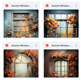 Ultimate Autumn Window Portrait Background Bundle