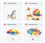 Illustrated Summer Whimsy Asset Pack