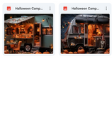 Ultimate Halloween Camper Background Bundle