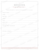 Wedding Business Forms Packet Templates