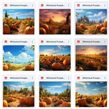 Ultimate Whimsical Pumpkin Patch Background Bundle