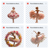 Magical Floral Ballerina Overlays