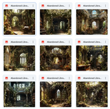 Ultimate Abandoned Library Background Bundle