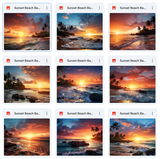 Ultimate Sunset Beach Background Bundle