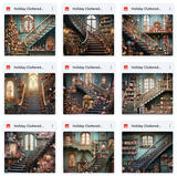 Ultimate Holiday Cluttered Stairs Background Bundle