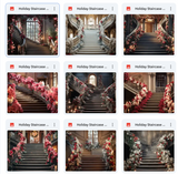 Ultimate Holiday Staircase Background Bundle