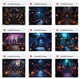 Ultimate Candlelit Graveyard Background Bundle