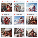 Ultimate Christmas Cabin Background Bundle