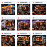 Ultimate Halloween Camper Background Bundle