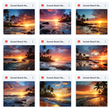 Ultimate Sunset Beach Background Bundle