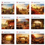 Ultimate Apples & Honey Background Bundle