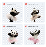 Magical Panda Ballerina Overlays