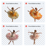 Magical Floral Ballerina Overlays