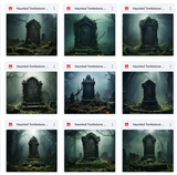 Ultimate Haunted Tombstone Background Bundle