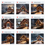 Ultimate Holiday Covered Bridge Background Bundle