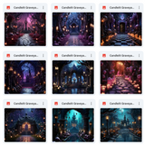 Ultimate Candlelit Graveyard Background Bundle