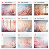 Ultimate Pastel Plumes Background Bundle