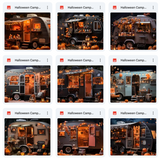 Ultimate Halloween Camper Background Bundle