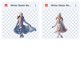 Magical Winter Skater Model Overlays